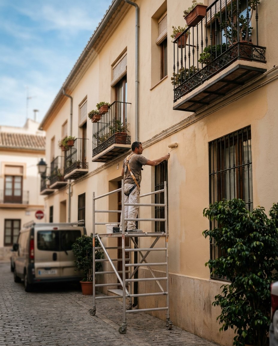 Pintura de fachada de un edificio